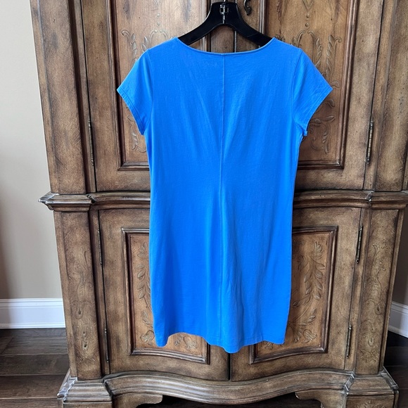 Lilly Pulitzer Blue Short Sleeve Women Mini Dress with White Embroidery M - Picture 9 of 11